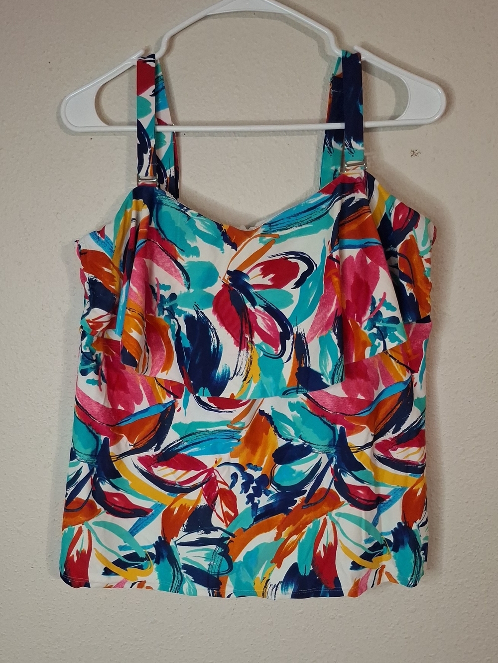 Catalina Floral Print Tankini Top size 2X